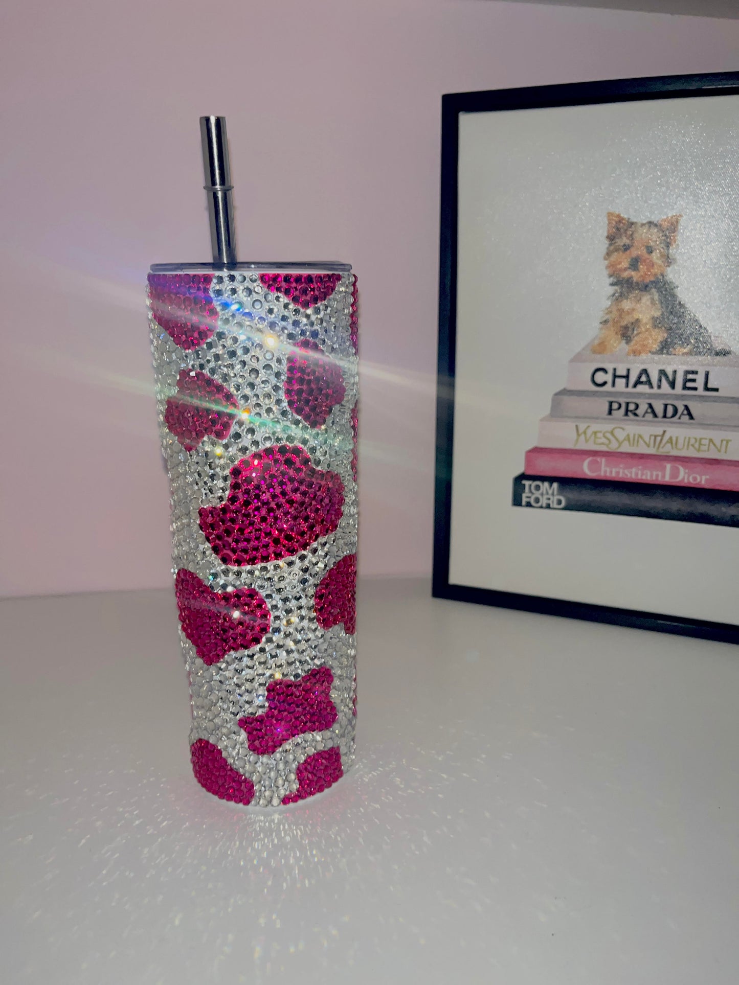 Cow Print Tumbler (Pink)