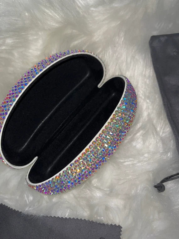 High Quality Large Crystal Eyeglass Case