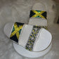 Jamaica Theme Bling Croc Slides